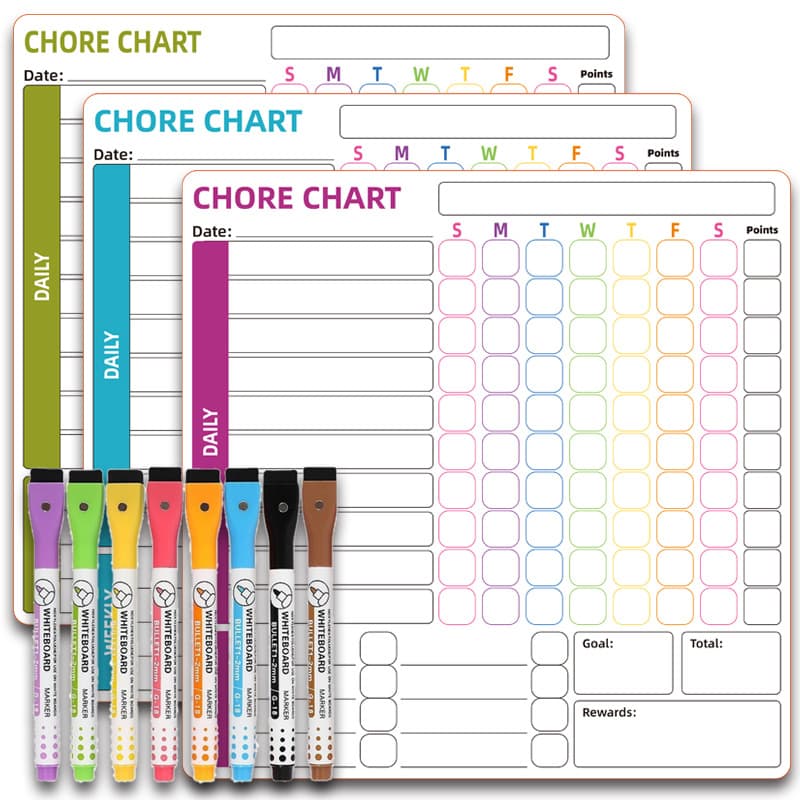 Cross-border daily good habit formation weekly planner magnetic whiteboard for children's learning self-discipline check-in fridge magnet