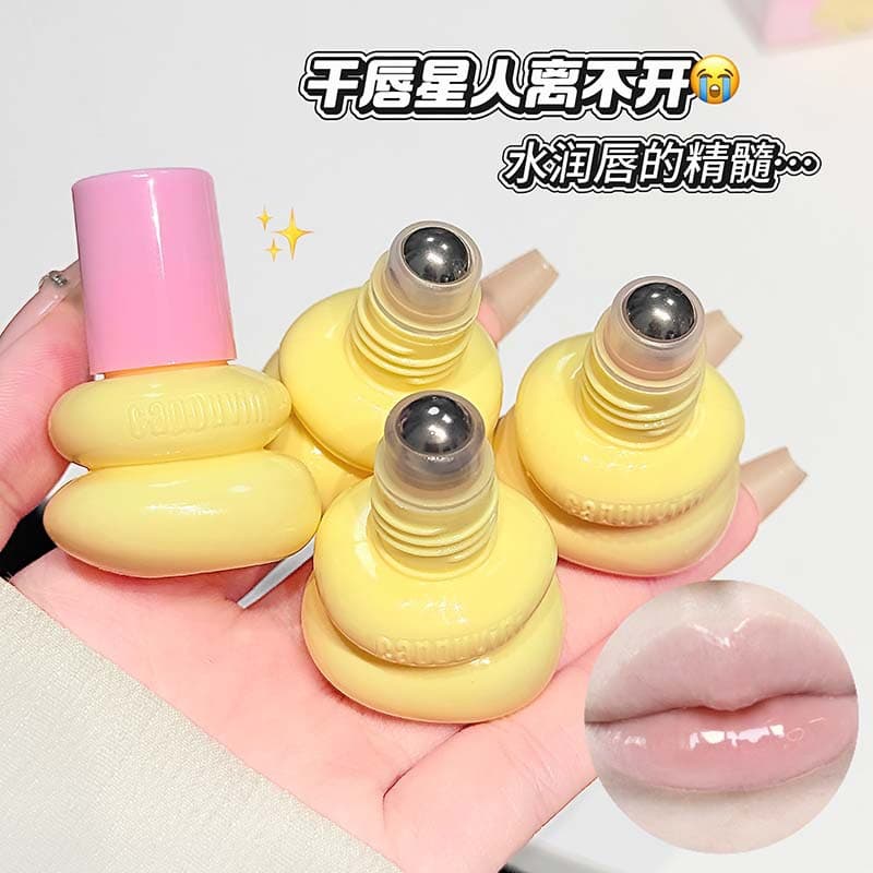 CAPPUVINI Tinted Moisturizing Lip Oil, Hydrating and Nourishing Korean Glass Lip Roller Ball Affordable Cosmetics