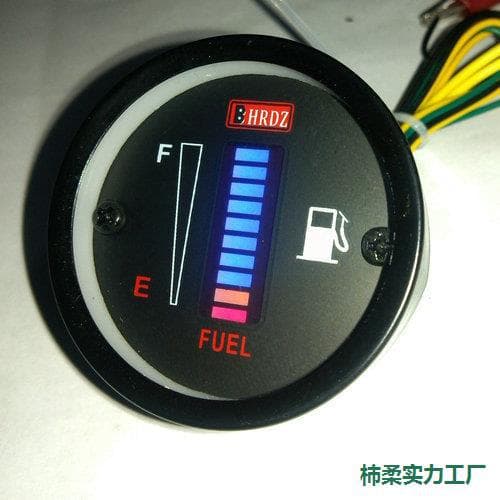 Motorcycle/car instrument modification accessories LED display electronic fuel gauge/adjustable iron shell luminous fuel gauge