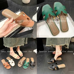 Trendy Women's Slippers 2025 Summer Flat Fashion Versatile Outdoor New Korean Style One-Strap Beach Sandals