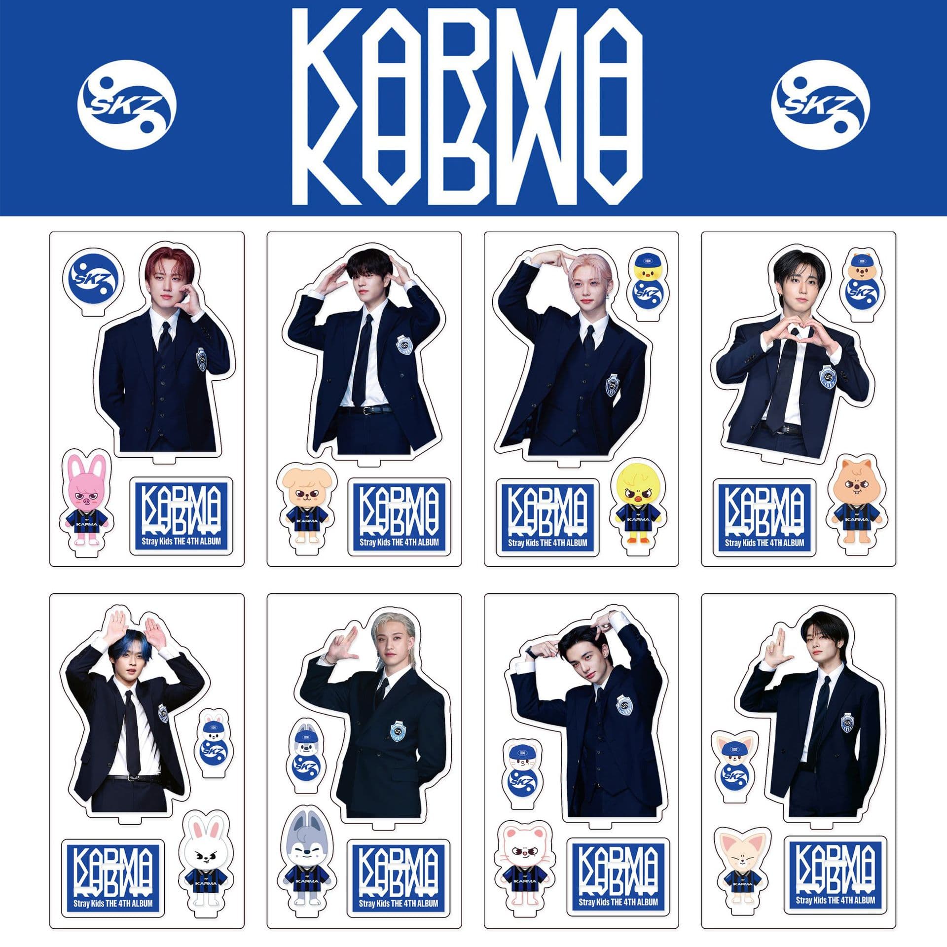 StrayKids Standee Official Album KARMA Hyunjin Felix Acrylic Merch Set of 3