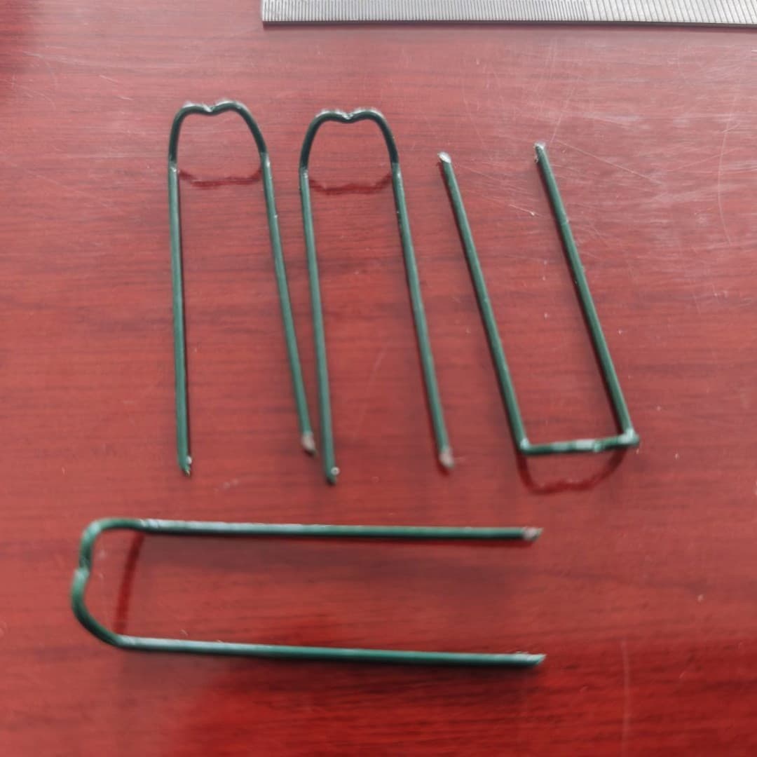 Green Painted M-Shaped Flower Arrangement Nail, Gardening Fixing Nail, Plant Fixing Pin, Trellis Fixing Pin