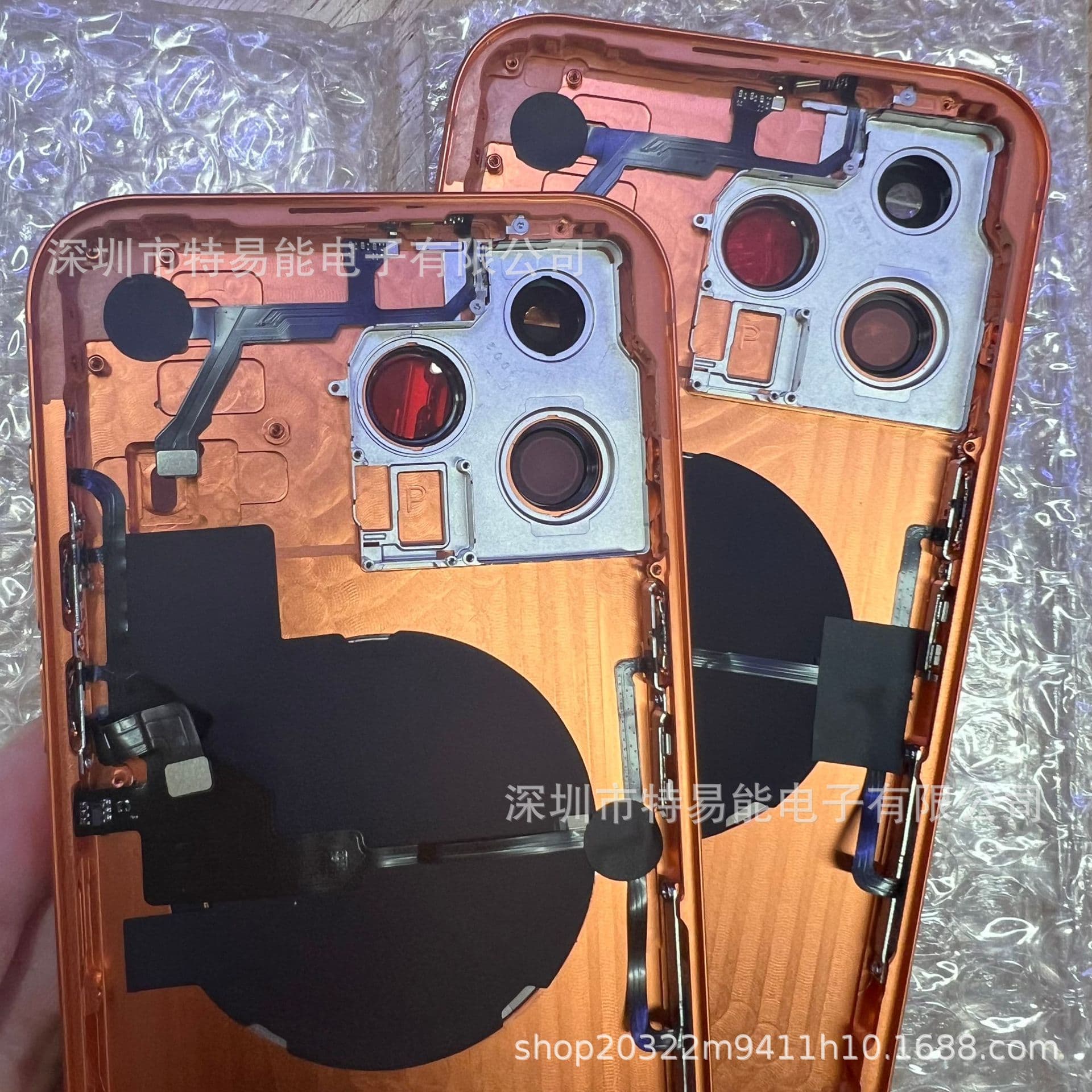 14 Pro Max converted to 17 Pro Max with tactile press orange shell kit with accessories