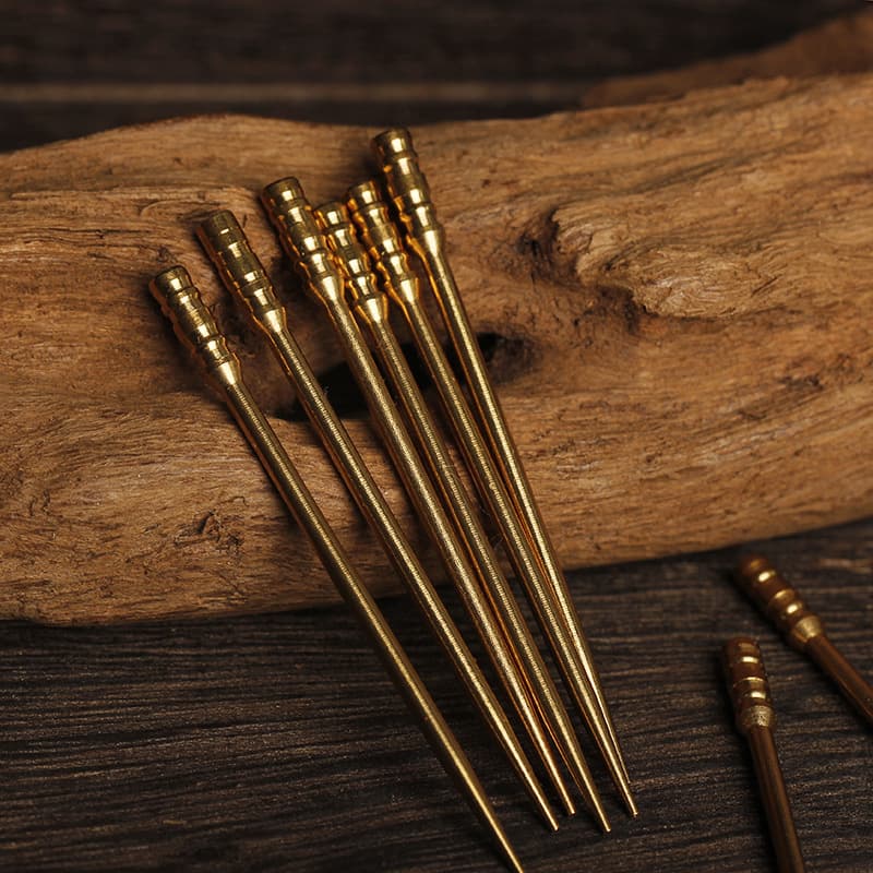 Pinxiang Edge Aquilaria sinensis Net Copper Needle Smoke Inserting Needle Smoking Piece Aquilaria sinensis Copper Needle Incense Supplies Aquilaria sinensis Inserting Smoke Strip Copper Needle