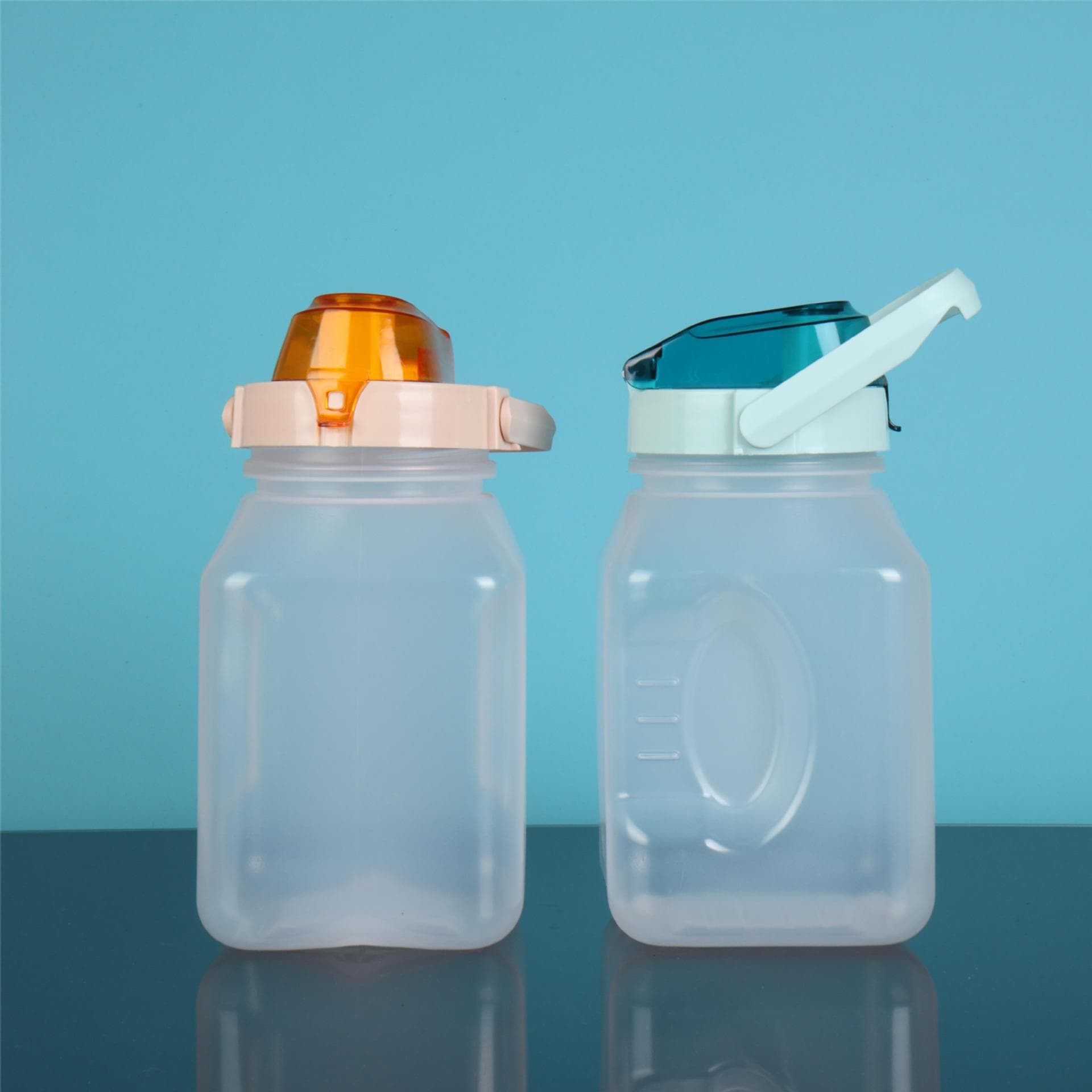 1.5L Water Bottle Large Belly Bottle Dun Dun Bottle with Handle Large Mouth Cup with Colored Lid