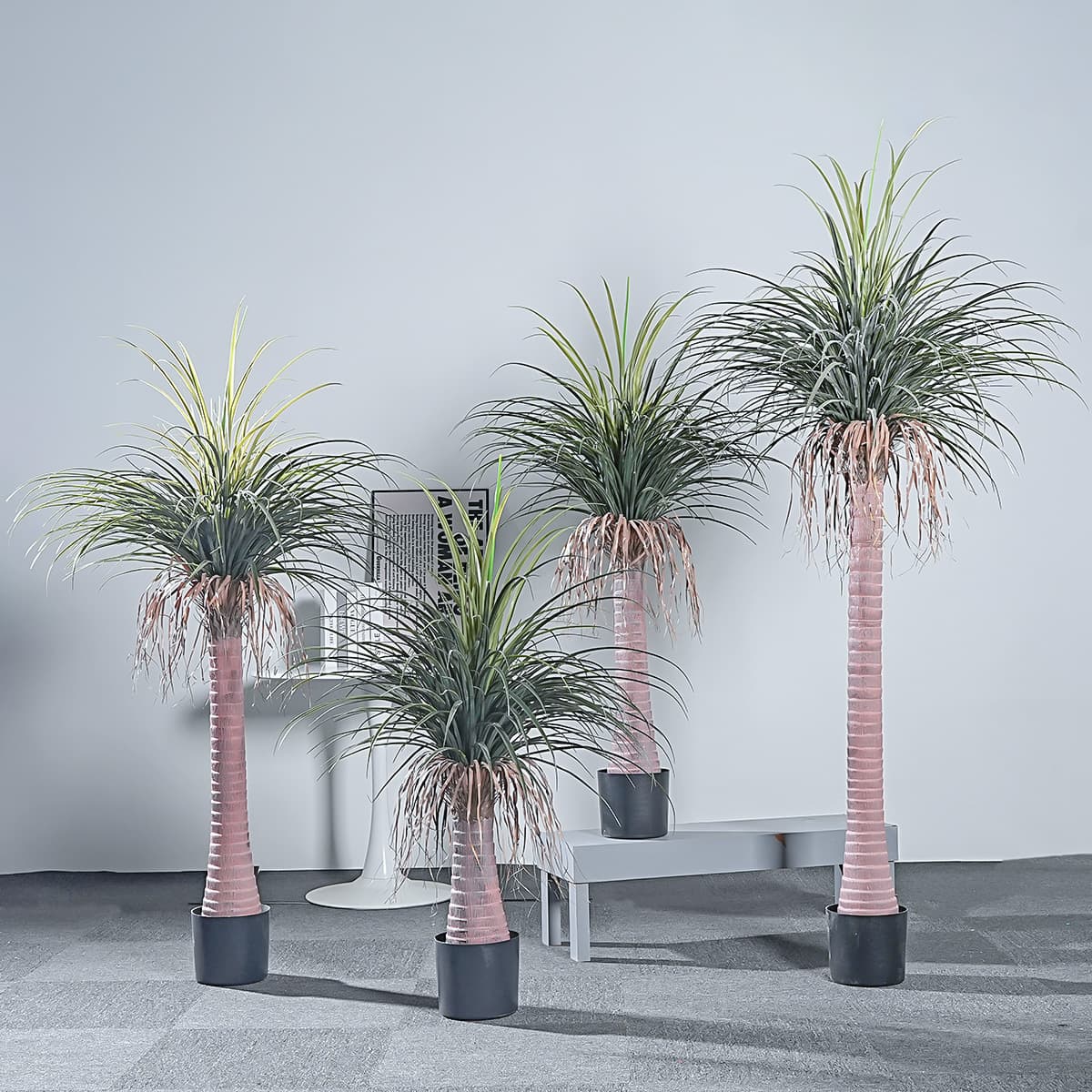 Artificial Dragon Tree Dracaena Plant Large Potted Plant for Living Room Outdoor Landscape Decoration Imitation Wooden Plant