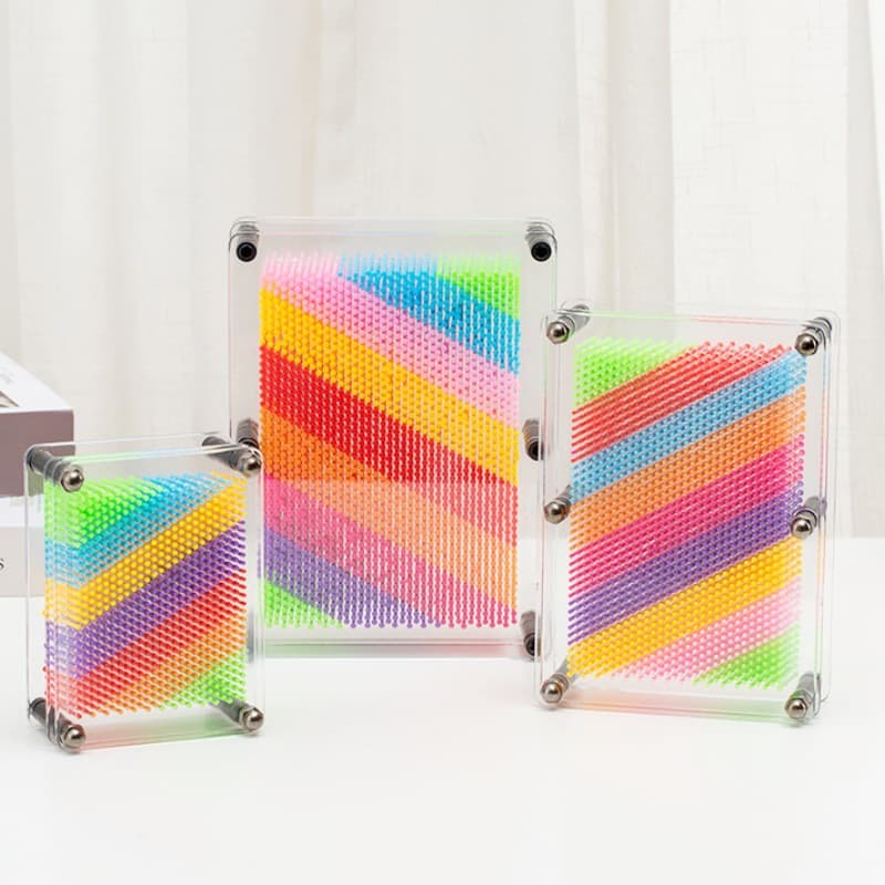 Rainbow Plastic Square Handprint 3D Cloning Hand Model Variety of Three-dimensional Needle Carving Painting Factory Direct Sales Foreign Trade Cross-Border Wholesale
