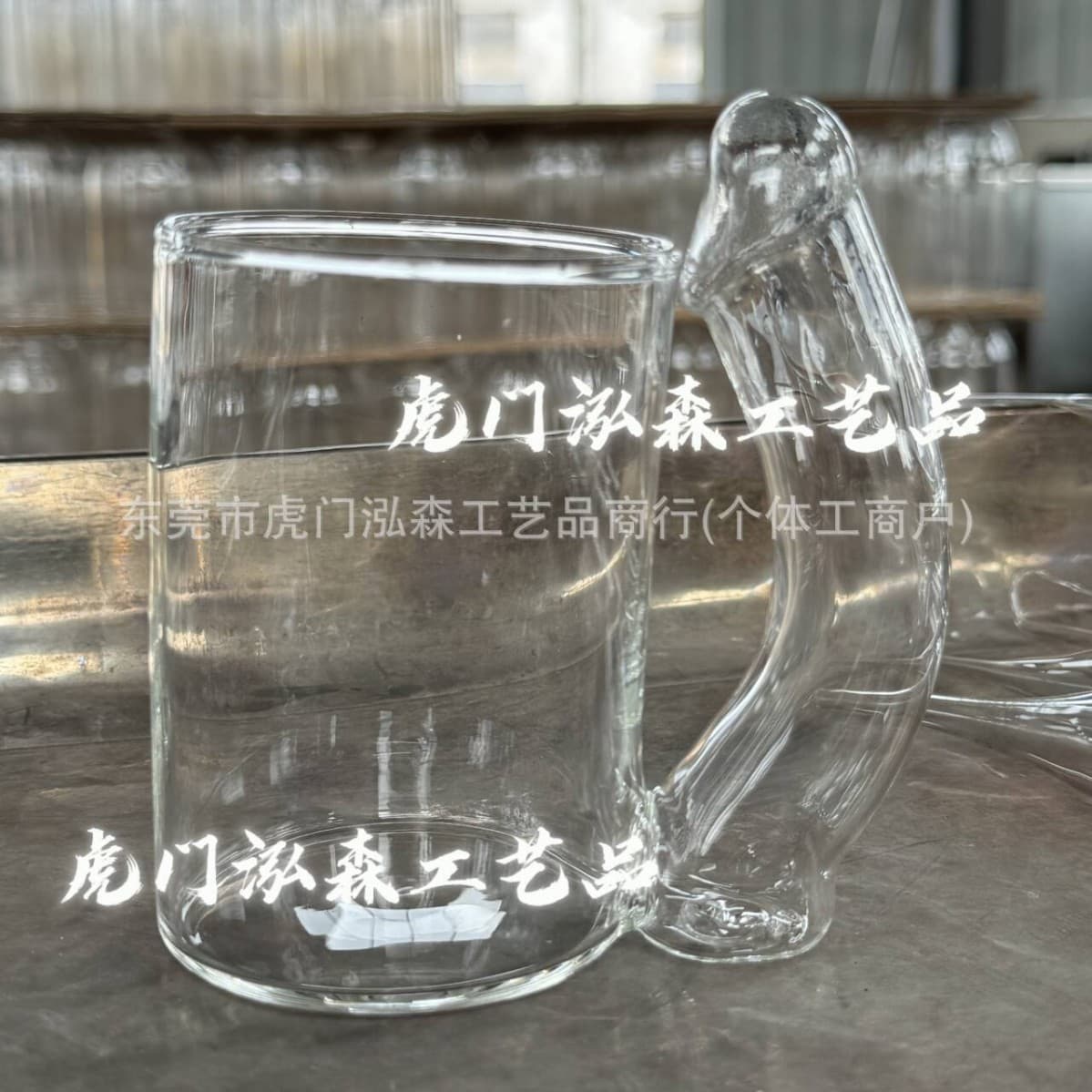 Shipped cross-border Glass D Mug spoof special-shaped glass whiskey cup bachelor party decoration