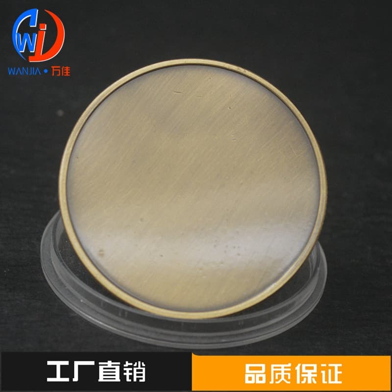 Metal Commemorative Medal Collectible Coin Brass Blank Coin Brass Antique Finish Customizable Badge Commemorative Coin Cross-Border E-Commerce