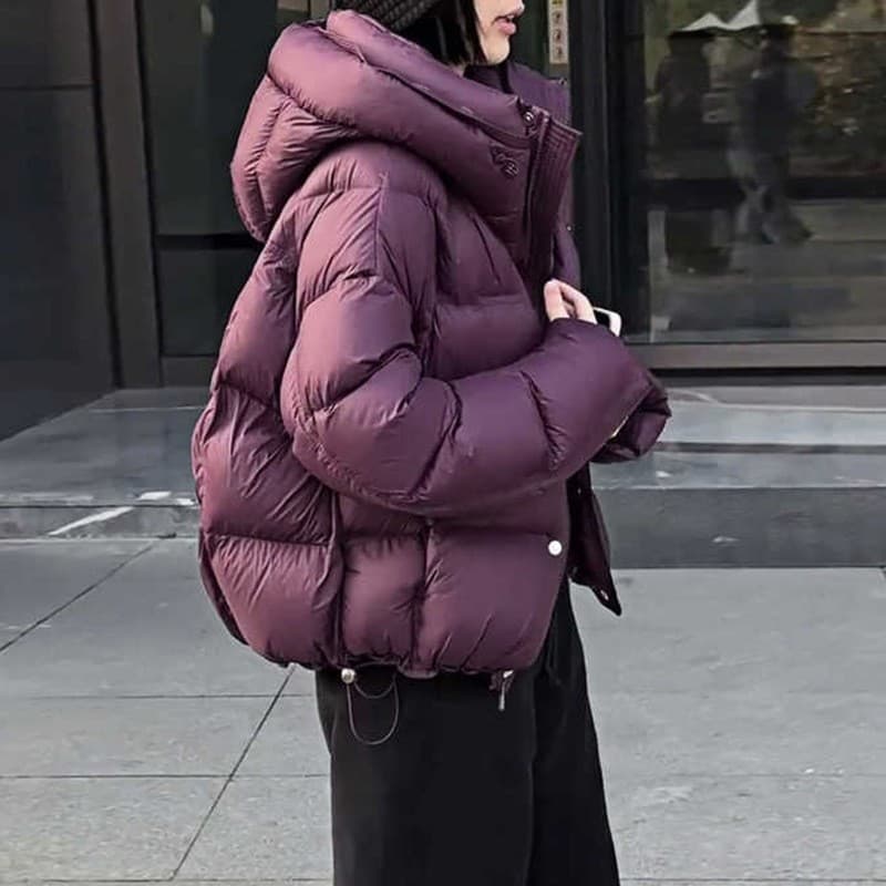 Puff Sleeve Down Jacket Women's 2025 Winter New Short Style Duck Down High-End Pinghu High Fill Power