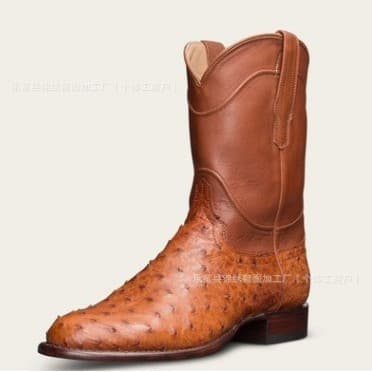 Factory Direct Sales Foreign Trade New Pointed Special Material Short and Mid-Calf Men's Casual Versatile Boots