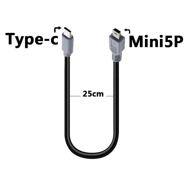 Support OTG copy mini USB to Type-C USB3.1 data charging cable TYPE-C to mini 5P