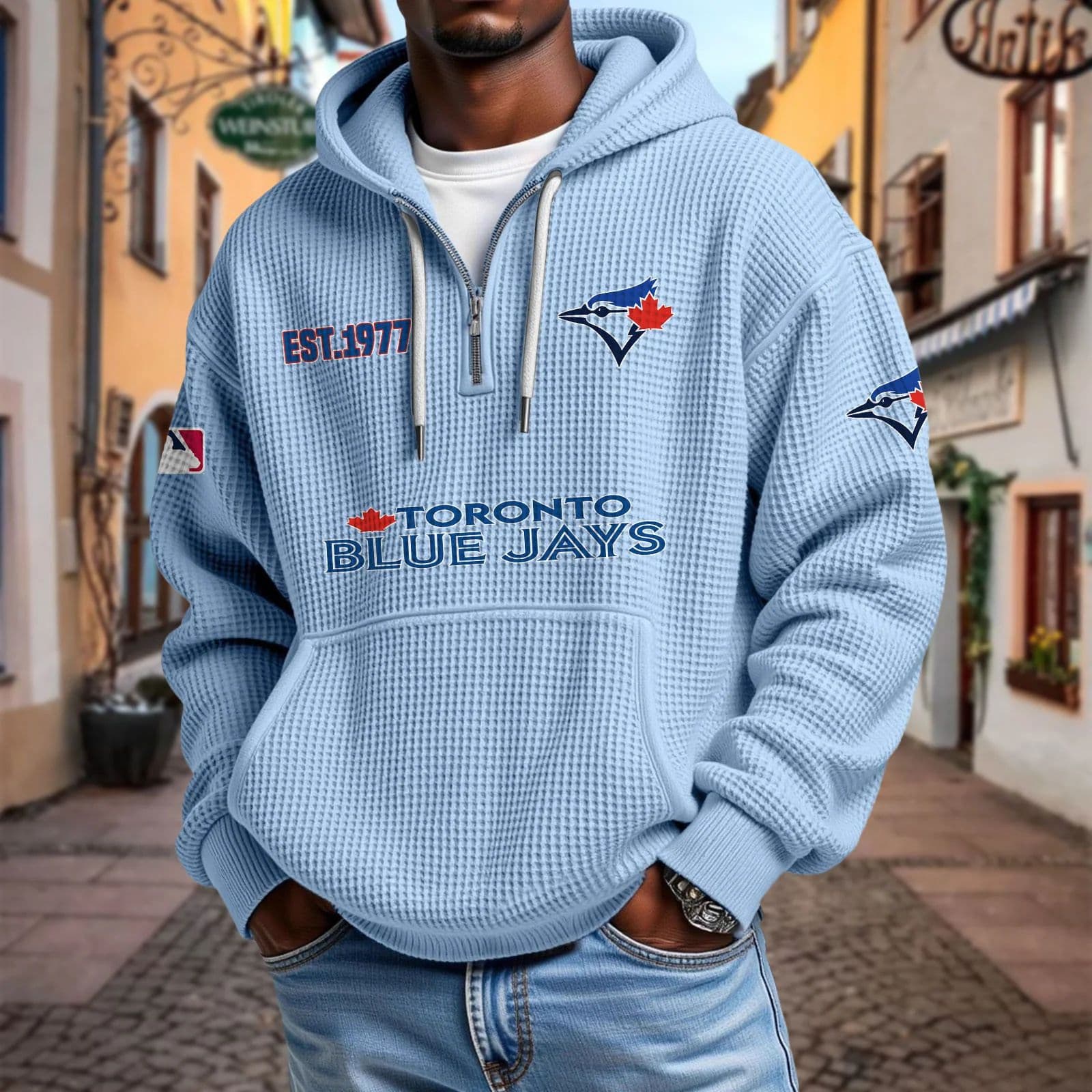 Cross-Border New Men's Amazon Hot Selling Multi-Pocket Zipper Sweatshirt Foreign Trade Trendy Sweatshirt NFL Series
