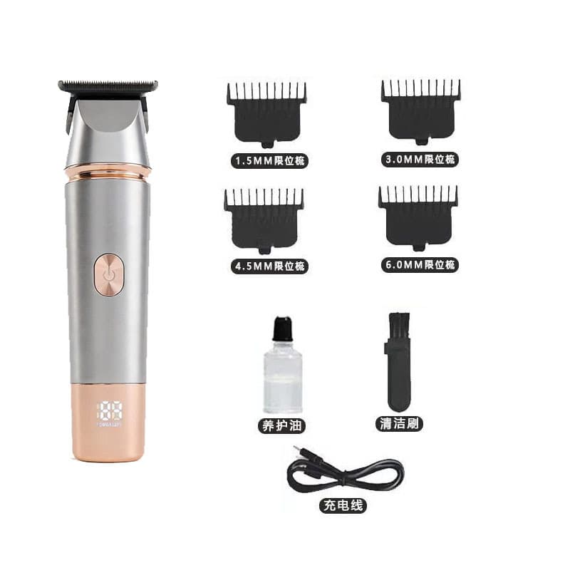 New Cross-Border Hair Clipper Digital Display Electric Hair Trimmer USB Professional Barber Clipper Bald Head Shaver