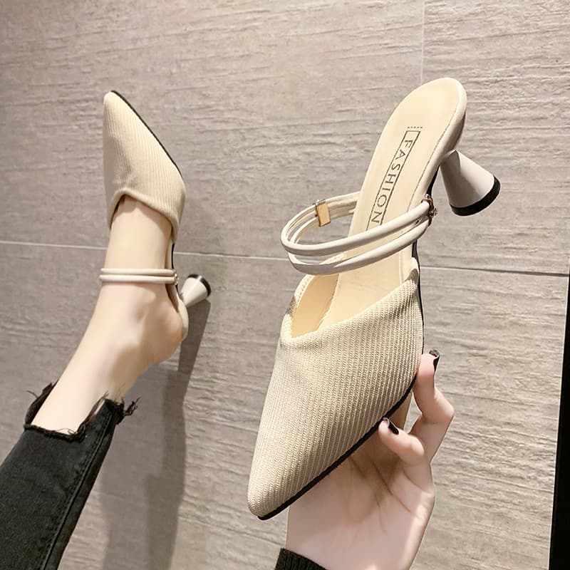 Baotou Half Slippers Women Summer 2022 New Style Lazy Women Shoes Outdoor Fashion Internet Celebrity Cool Slippers Ins Trendy Shoes