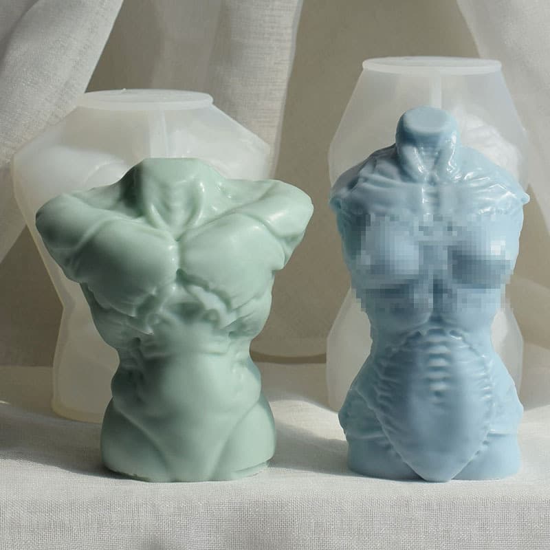 Human body candle silicone mold diy male and female body aromatherapy plaster drip ornaments resin handmade soap mold