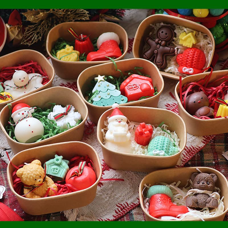 Christmas Gift Set Handmade Cross-Border Ambience Decoration Gift Box Candle Christmas Scented Candle Souvenir