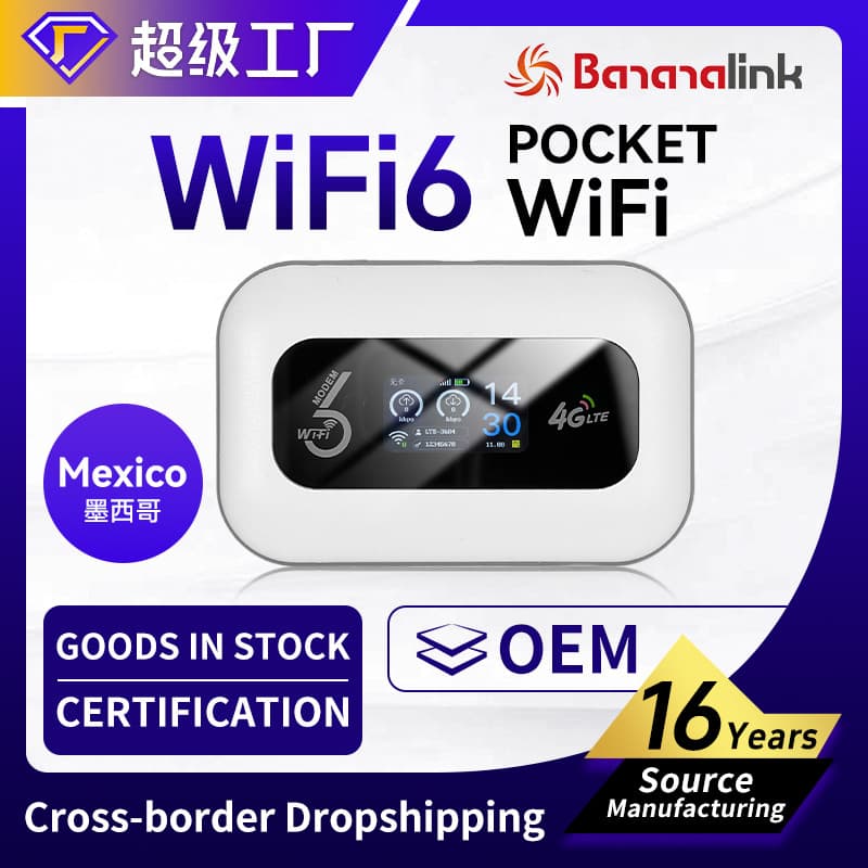 Mexico MIFI 4G LTE SIM Card Slot 3000mAh Battery Card WiFi 6