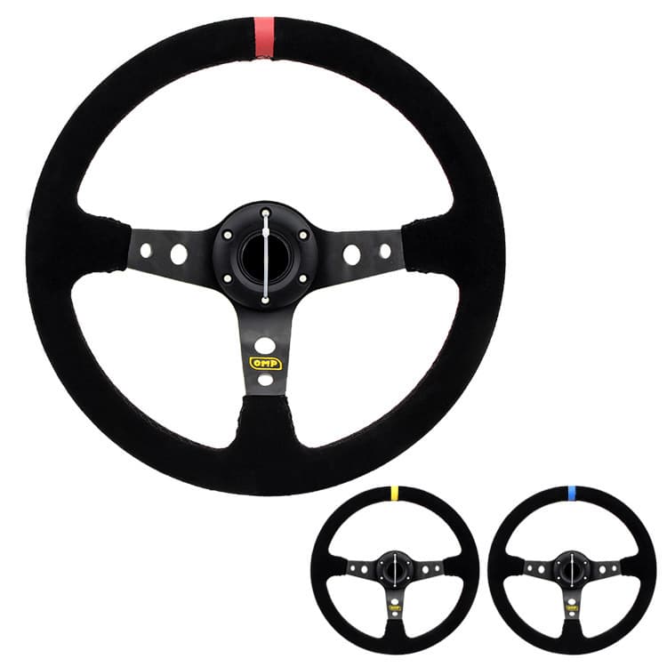 Car Modification OMP Steering Wheel Suede 14-inch/350MM Racing Universal Flat-Bottom Sport Anti-Slip