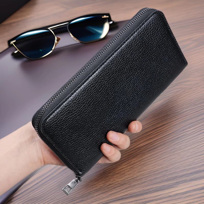 Factory Wholesale Long Men's Zipper Large Capacity Wallet Leisure Business Men's Hand Bag Multi Card Men's Card Bag