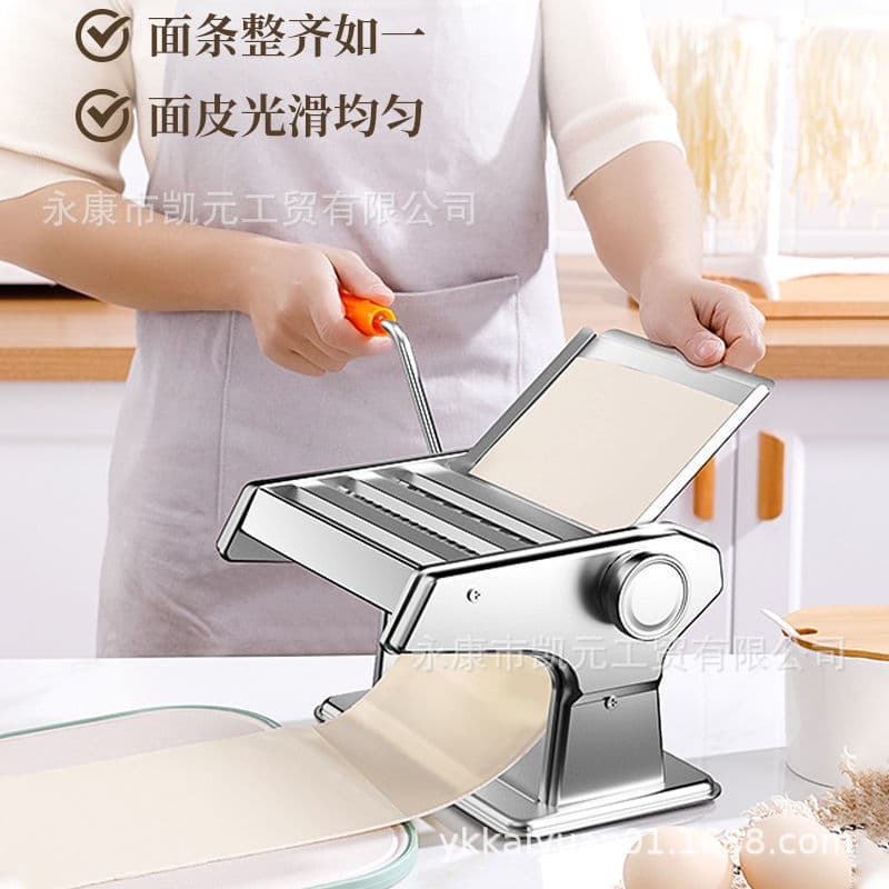 Pasta Machine Noodle Maker Manual Automatic Dumpling Wrapper Dough Mixer Rolling Pin Stainless Steel Household
