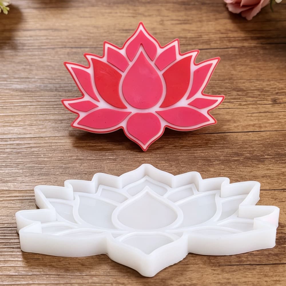 4121 Lotus Coaster Mold Silicone Mold Decoration DIY Silicone Mold