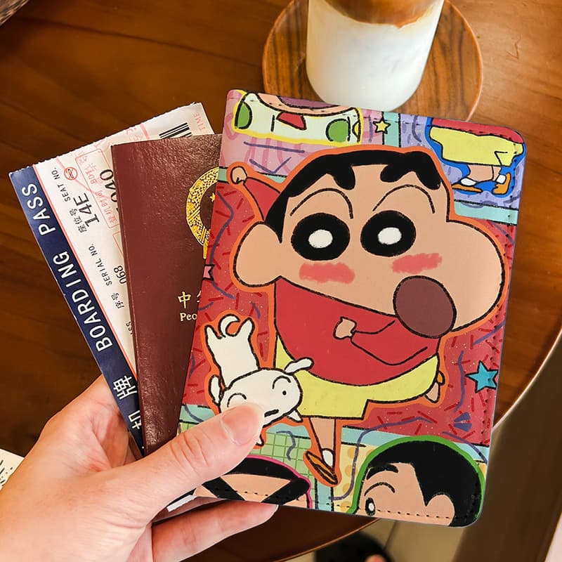 Crayon Shin-chan and Friends Cute Card Holder ID Case Protector Multi-Cartoon Passport Holder Functional Storage