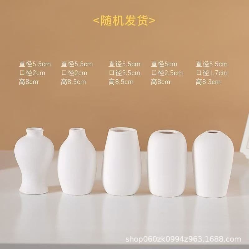 Unglazed Ceramic White Vase DIY Handcraft Material for Parent-Child Painting, Kids Student Graffiti Creative Home Decoration