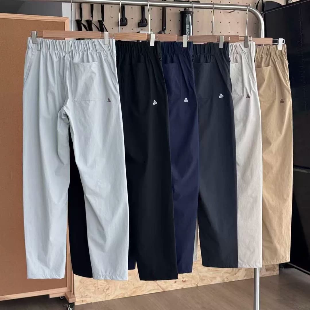 Functional Zipper Quick-Dry Work Pants for Men, Summer Thin Straight-Leg Tapered Slim-Fit Ice Silk Pants, Outdoor Sports Hiking Pants