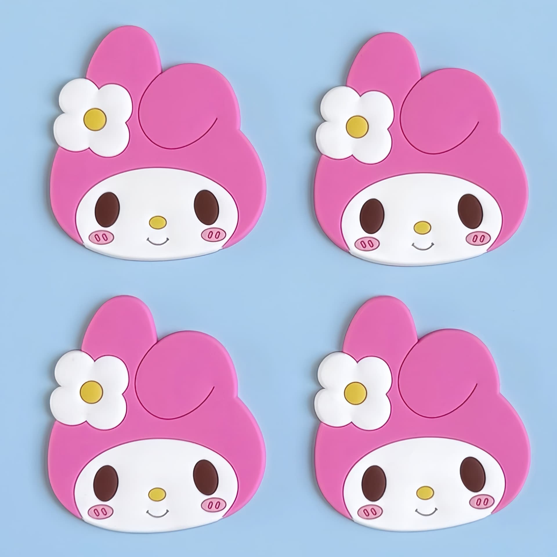 Soft silicone cartoon stickers, My Melody DIY refrigerator magnets, slippers, water bottle accessories, phone cases, and jewelry.