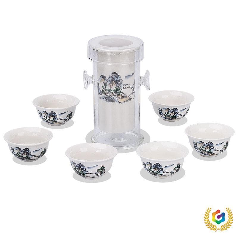 ✅Ru ware ceramic teapot set for home use, including black tea, double-eared glass tea infuser and filter, single teapot.