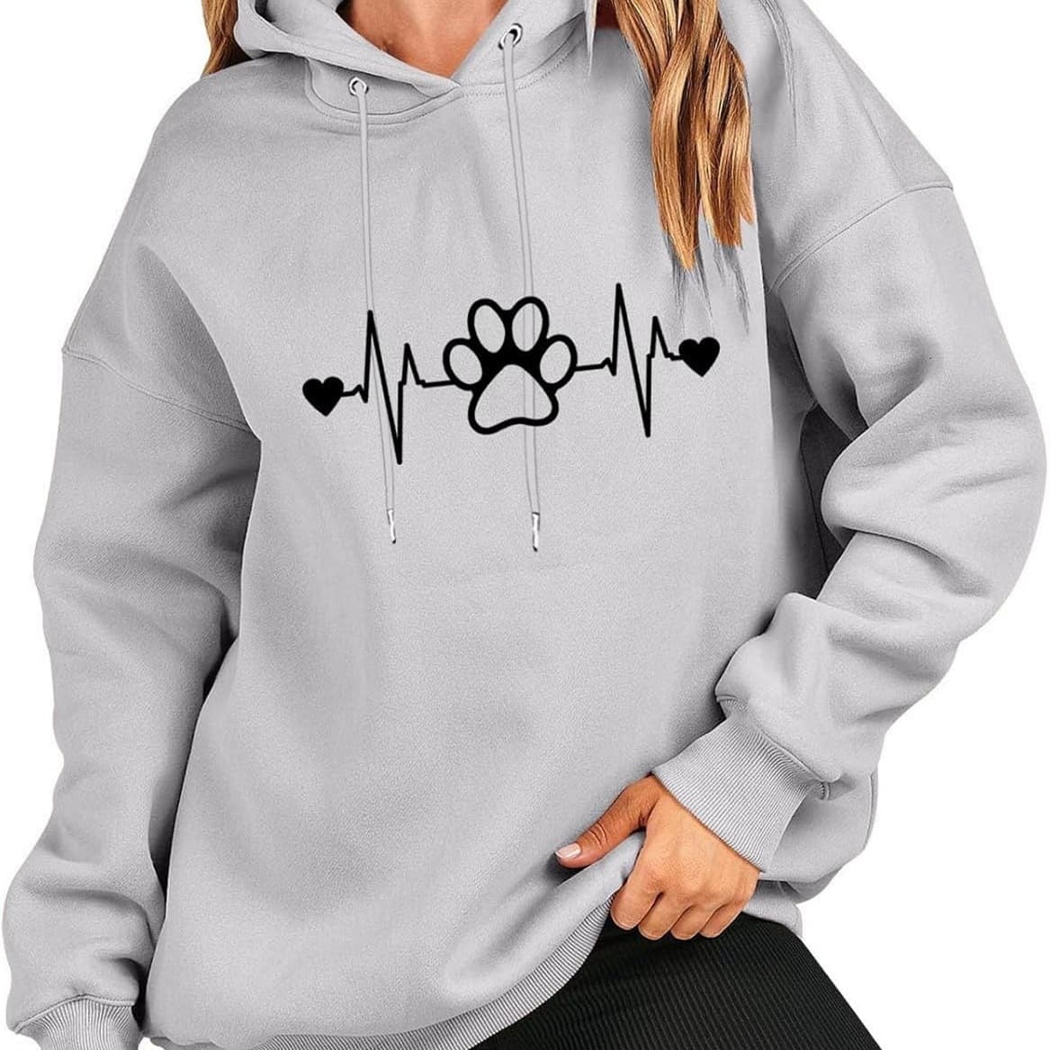 Cross-border European Size Heart Hoodies for Women Valentine's Day Sweaters