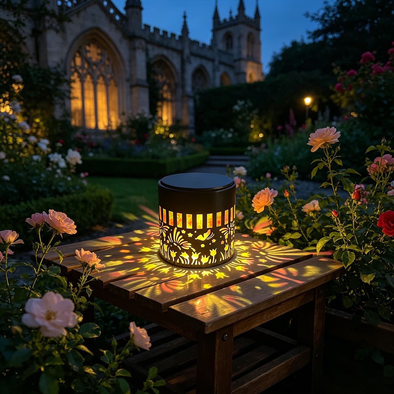 Cross-border Iron Art Color Butterfly Hummingbird Projection Wall Lamp Solar Outdoor Lamp Garden Courtyard Decorative Wall Mounted Downlight