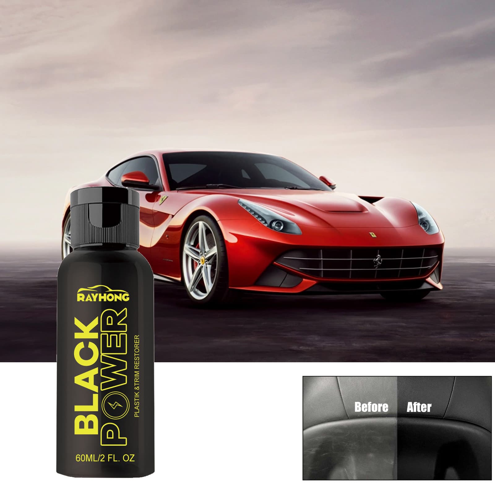 Rayhong Automotive Plastic Refurbishment Agent Automotive and Motorcycle Plastic Body Instrument Panel Renovation and Maintenance Polishing Agent