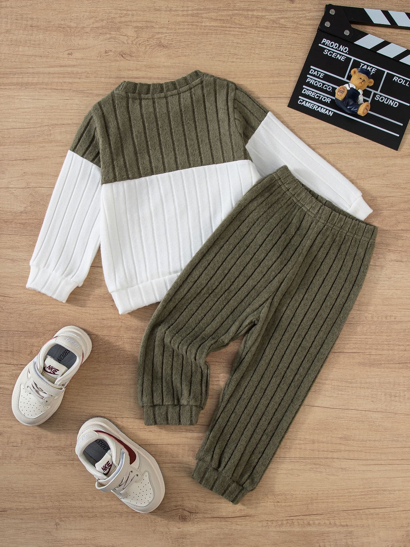 Foreign Trade Clothing Autumn Winter New Boys Long Sleeve Hoodie Spliced Pants Kids Stylish Set Cross-border Hot Sale