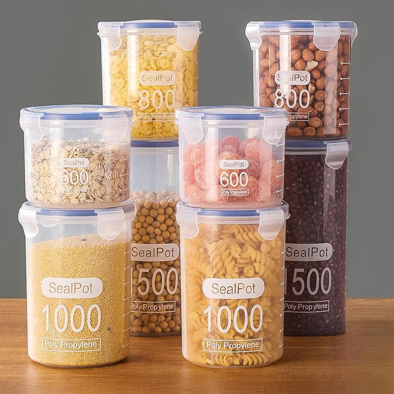 Jar plastic food jar storage storage jar storage jar cereal kitchen snack refrigerator storage box