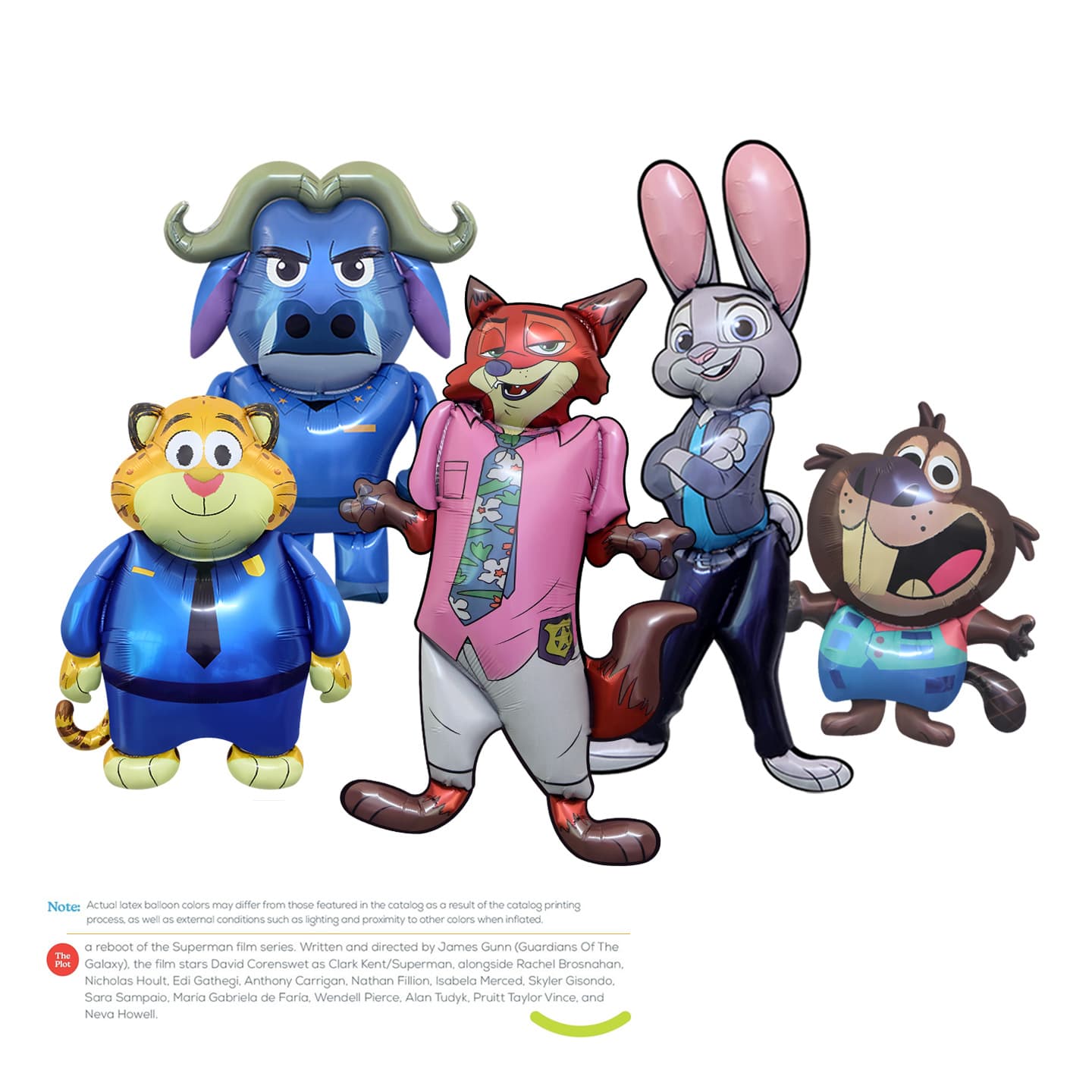 Birthday Party Photo Props Toy Balloon Zootopia Judy Nick Leopard Police Officer Cute Cartoon Balloon