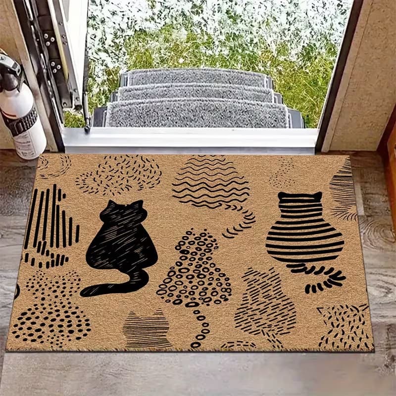 Cross-border Hot-selling Cuttable Silk Loop Doormat Entryway Outdoor Mat Anti-slip Sand Scraping Mat Porch Entrance Decorative Mat