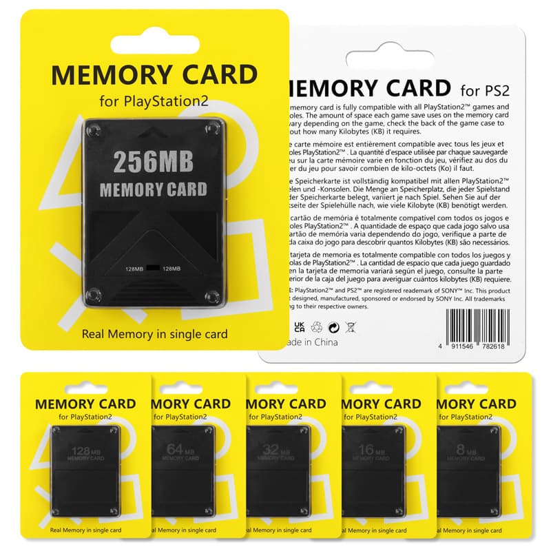 PS2 64MB Memory Card PS2 128MB Memory Card 32MB Storage 16MB