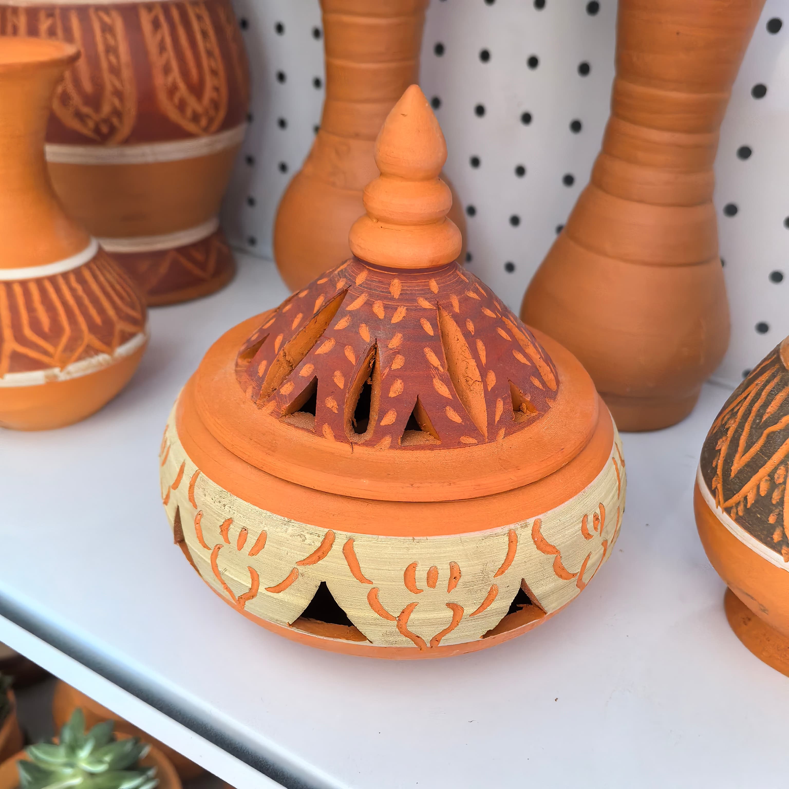 Dai Ethnic Ceramic Pot Vase Small Size Decorative Gift Souvenir Handicraft from Xishuangbanna, Yunnan, Thailand Style