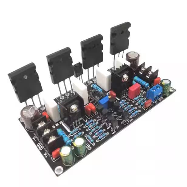 Finished board, 200W high-power monoblock, 1943+5200 Toshiba tube-coupled power amplifier board for home audiophile use.