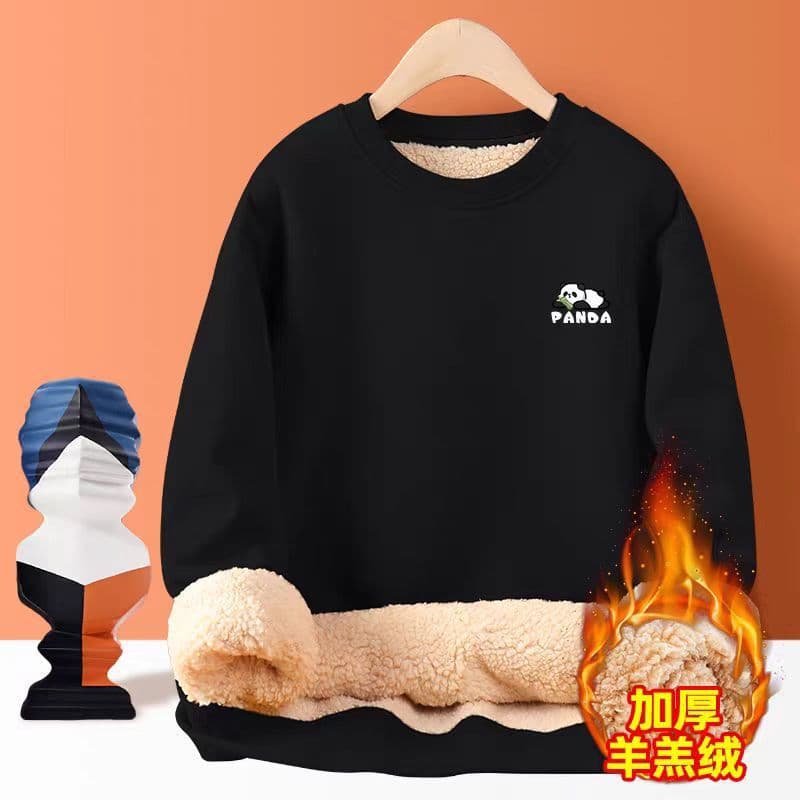 Lamb Fleece Hoodie Men's Thickened Winter Round Neck Top Warm Autumn/Winter Coat 1/2