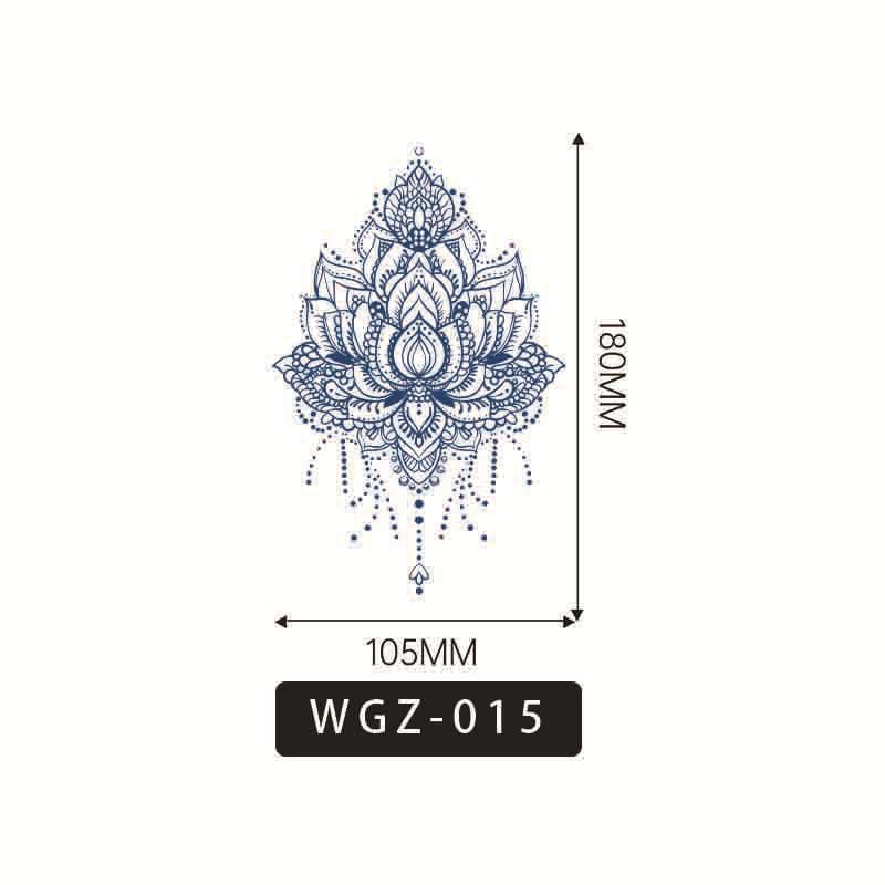 Herbal Tattoo Sticker Dark Style Semi-Permanent Juice Tattoo Sleeve Floral Butterfly Waterproof Long-Lasting for Men and Women