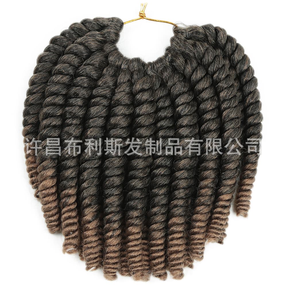 Synthetic Crochet Hair Bomb Havana Spring Curly Dreadlocks 8-Inch Crochet Passion Twist