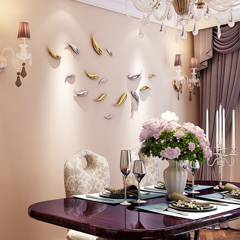 Factory wholesale electroplated fish home decoration resin crafts indoor living room wall decoration hanging ornament