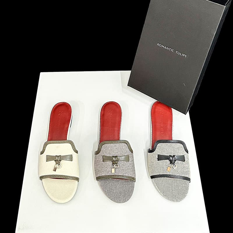 Beach Edition 2026 Resort French Block Heel Sandals for Women, Summer Outdoor Hanging Pendant LP Lazy New High Heel Slippers