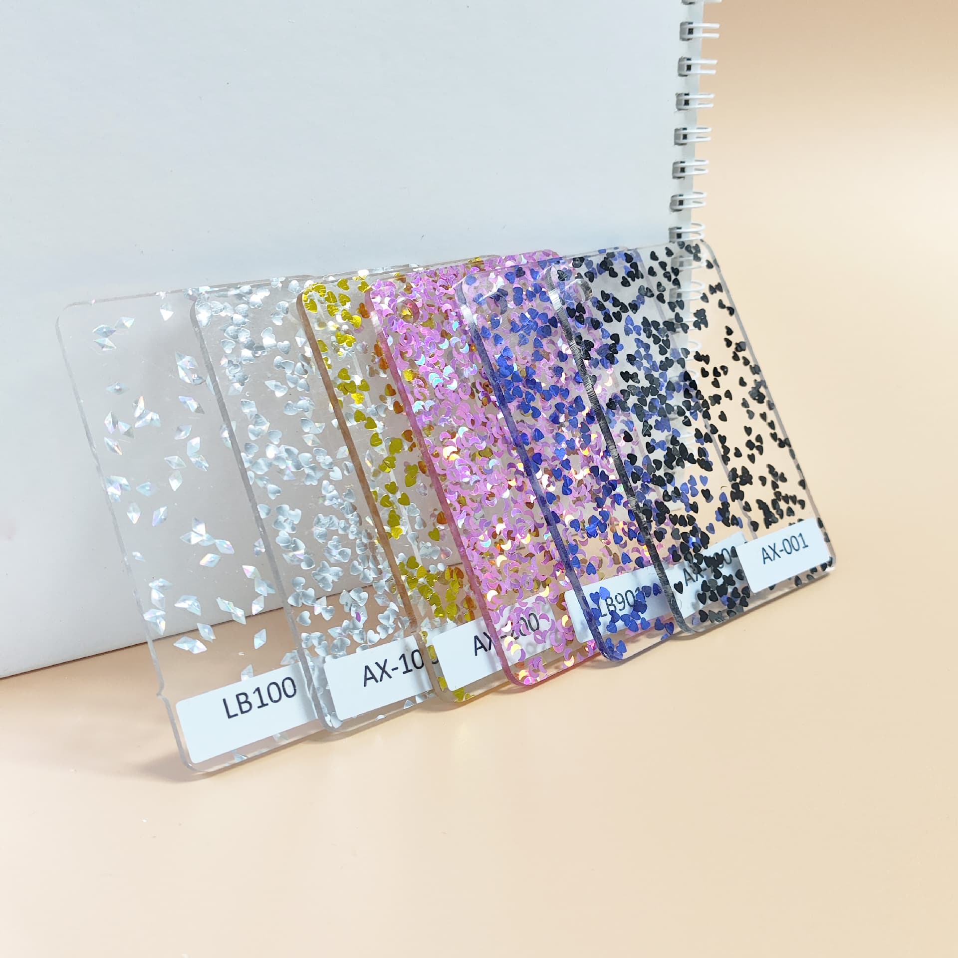 Irregular Transparent Color Glitter Powder with Laser Sequins Acrylic Sheets - Various Sizes