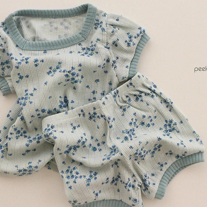 ins Korean style baby long-sleeved trousers two-piece set baby sweet princess floral breathable home wear pajamas set