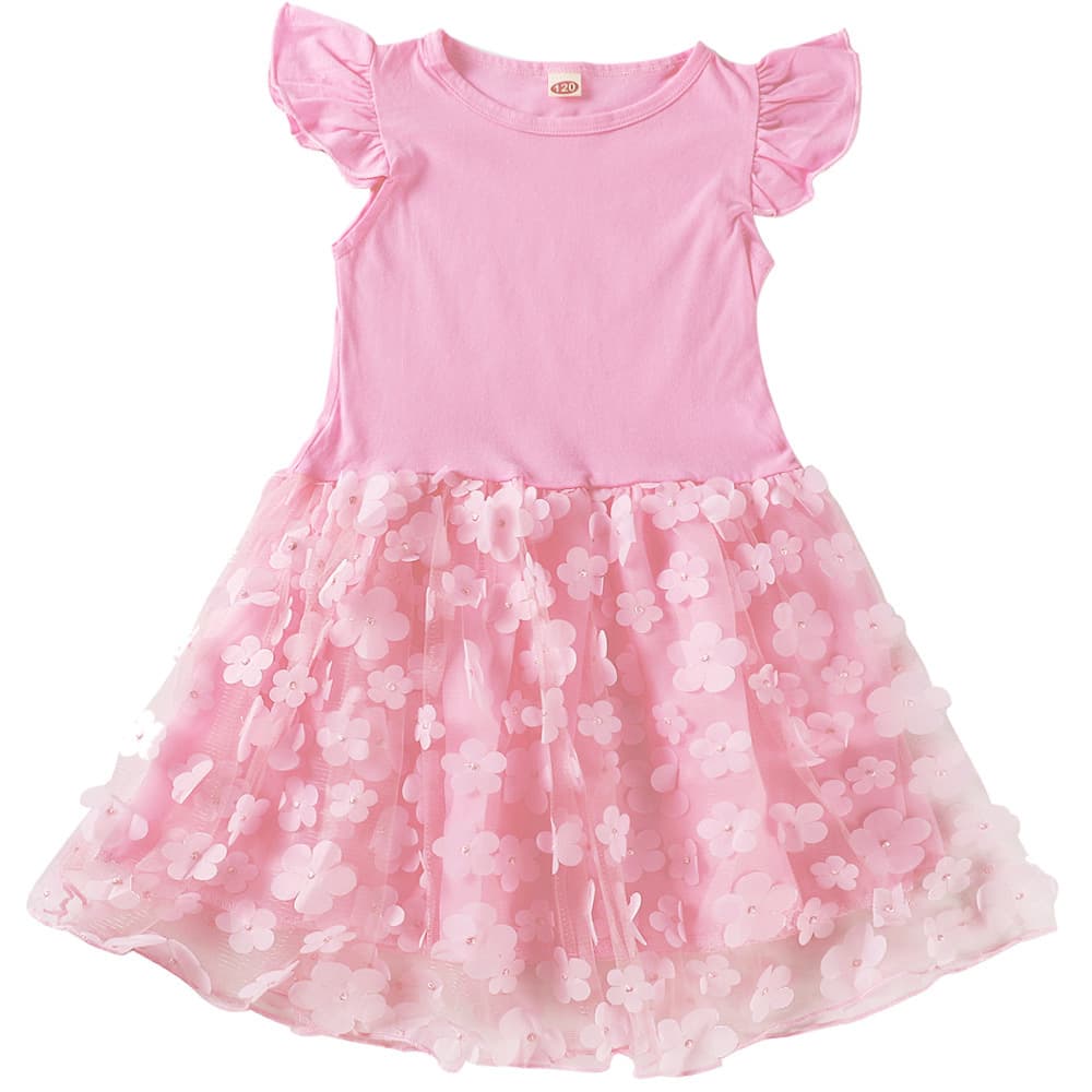 Cross-border Europe and America Children's Summer Girls Dress A4089