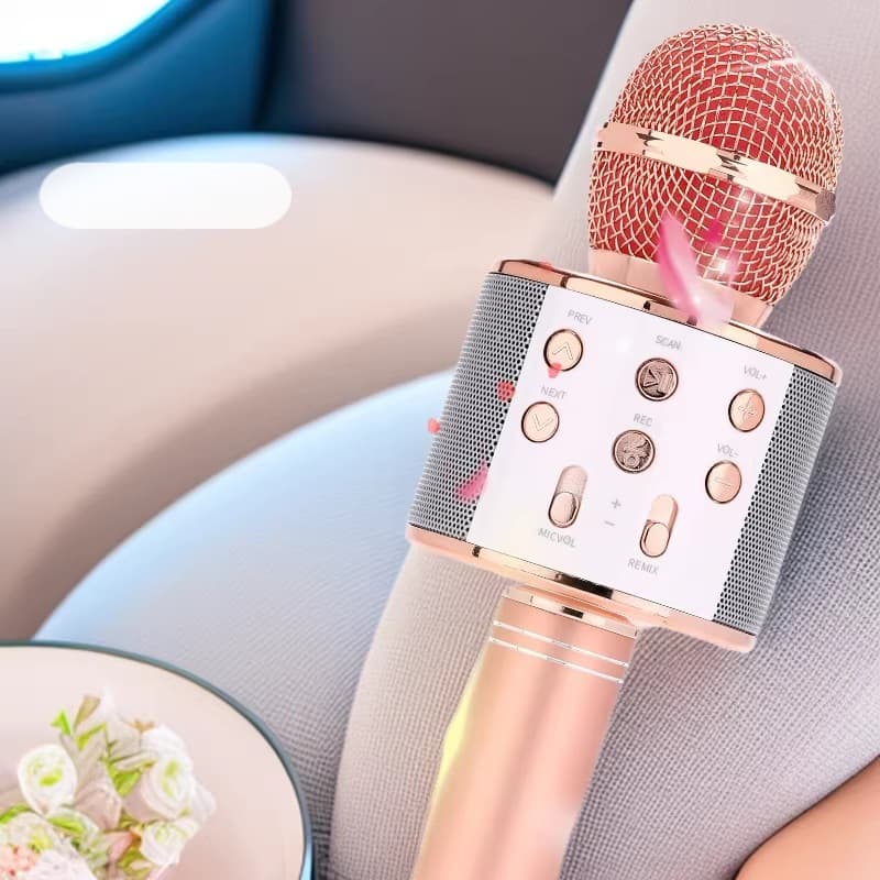 Microphone Speaker All-in-One Home KTV Wireless Bluetooth Karaoke Microphone for Kids and Adults Cross-Border 858